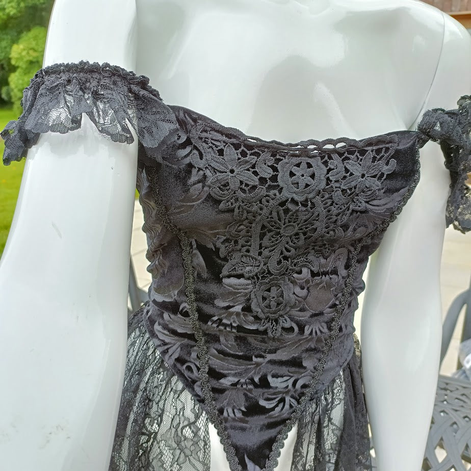 Vampire Renaissance Velvet Off Shoulder Top