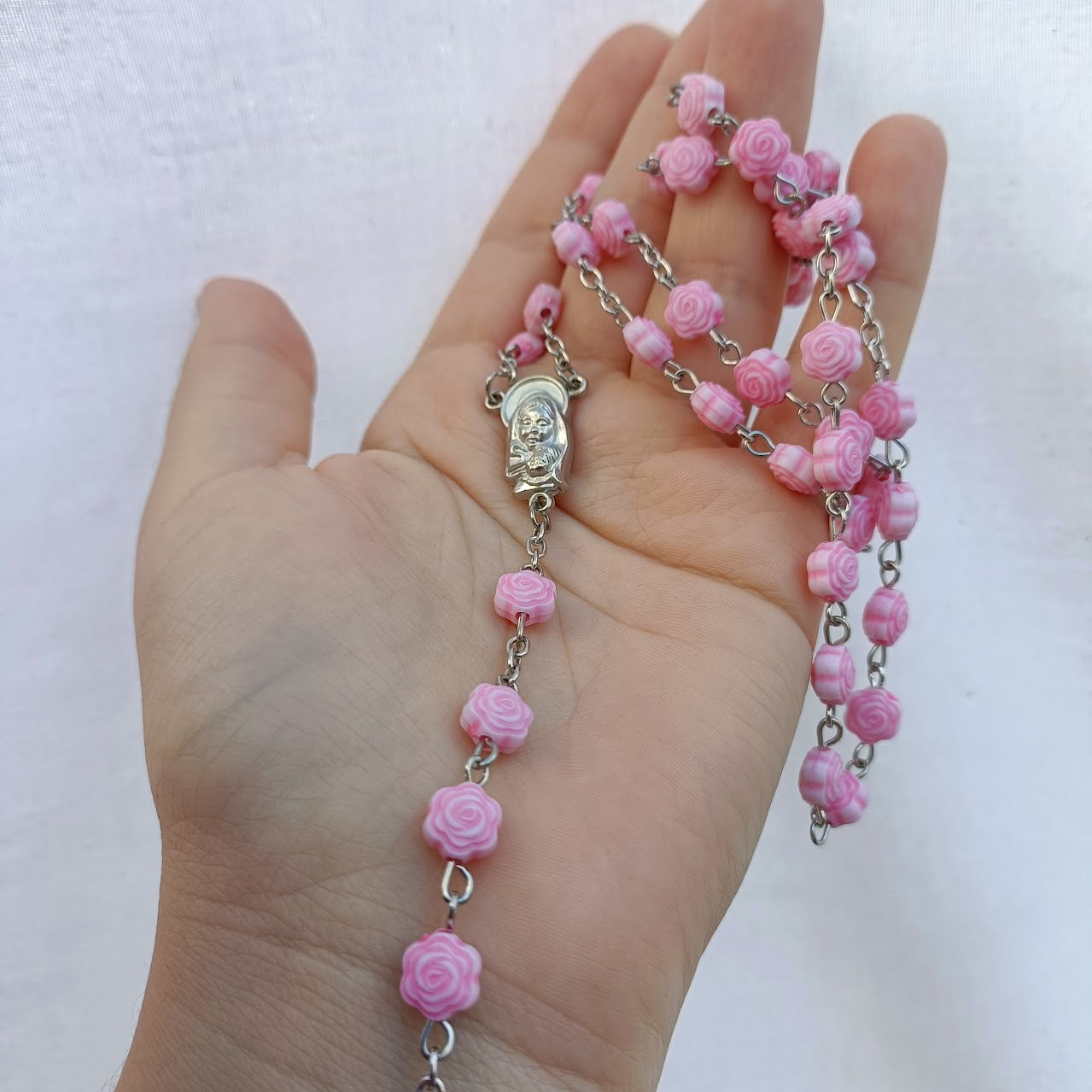 Pink Roses Ladies Rosary
