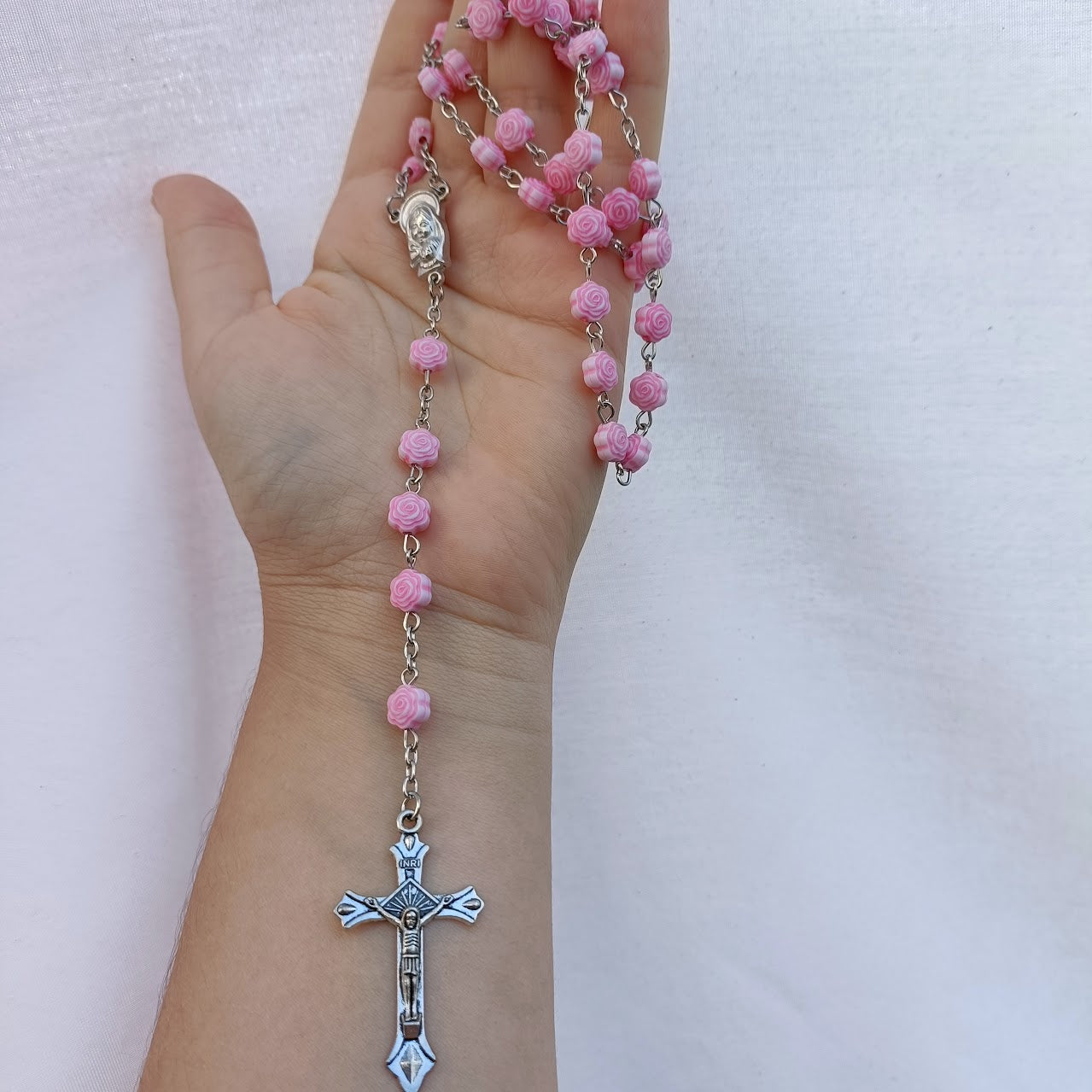 Pink Roses Ladies Rosary