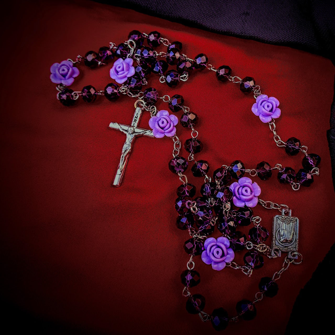 Purple Roses Rosary