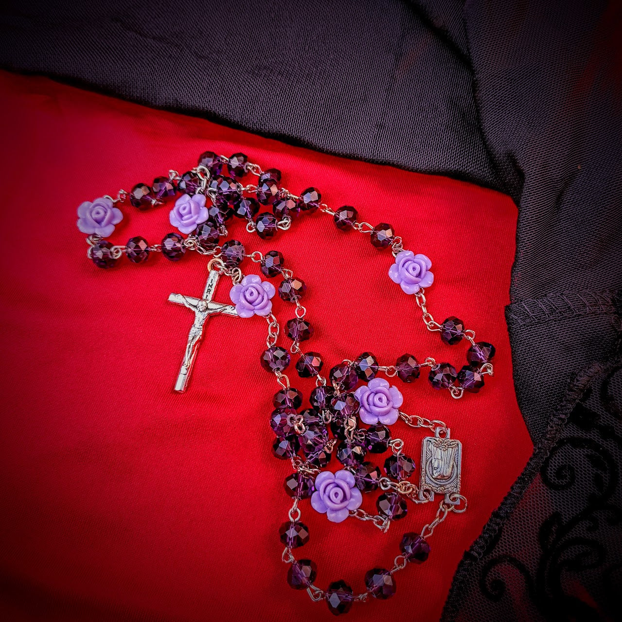 Purple Roses Rosary