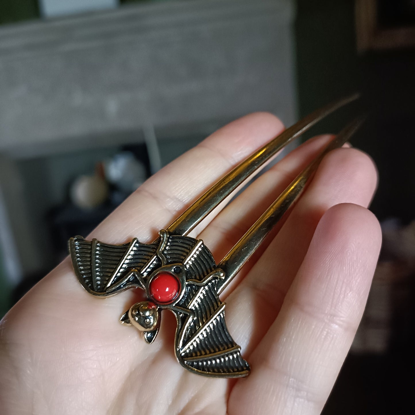 Bat Hair Stick- Retro Gothic
