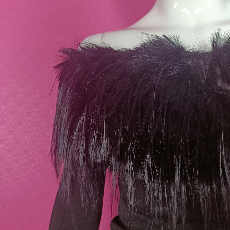 Gothic Long Fur Monster Jumper Princess Poison 666