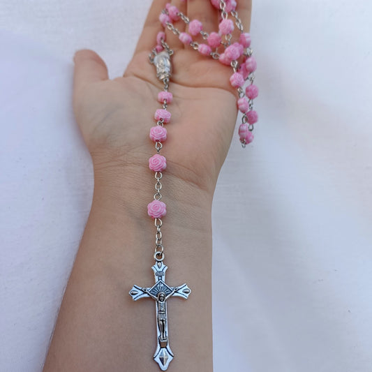 Pink Roses Ladies Rosary