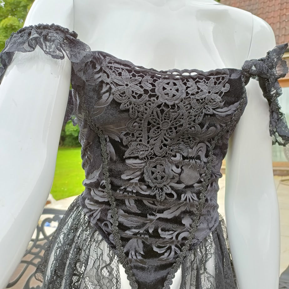 Vampire Renaissance Velvet Off Shoulder Top
