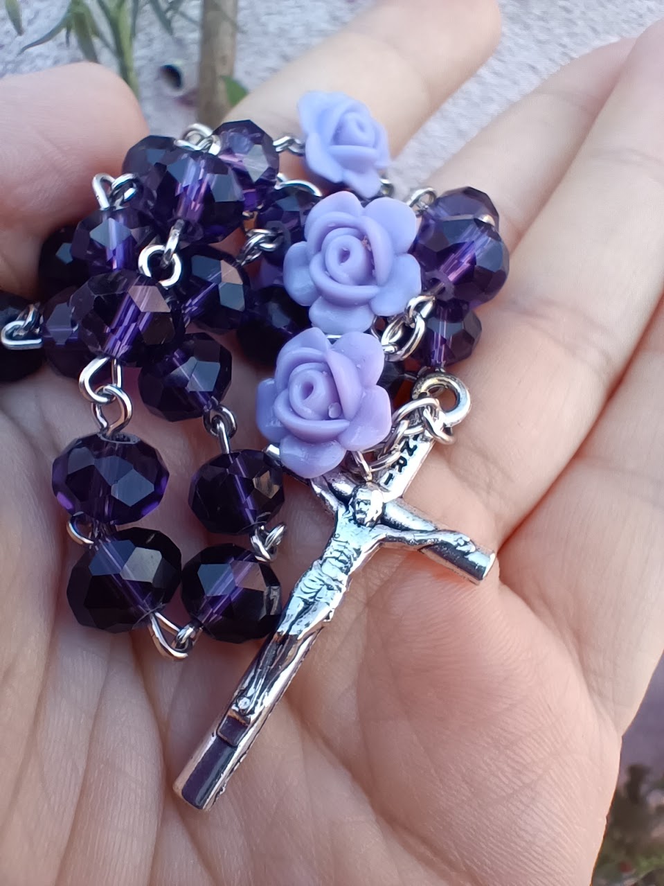 Purple Roses Rosary