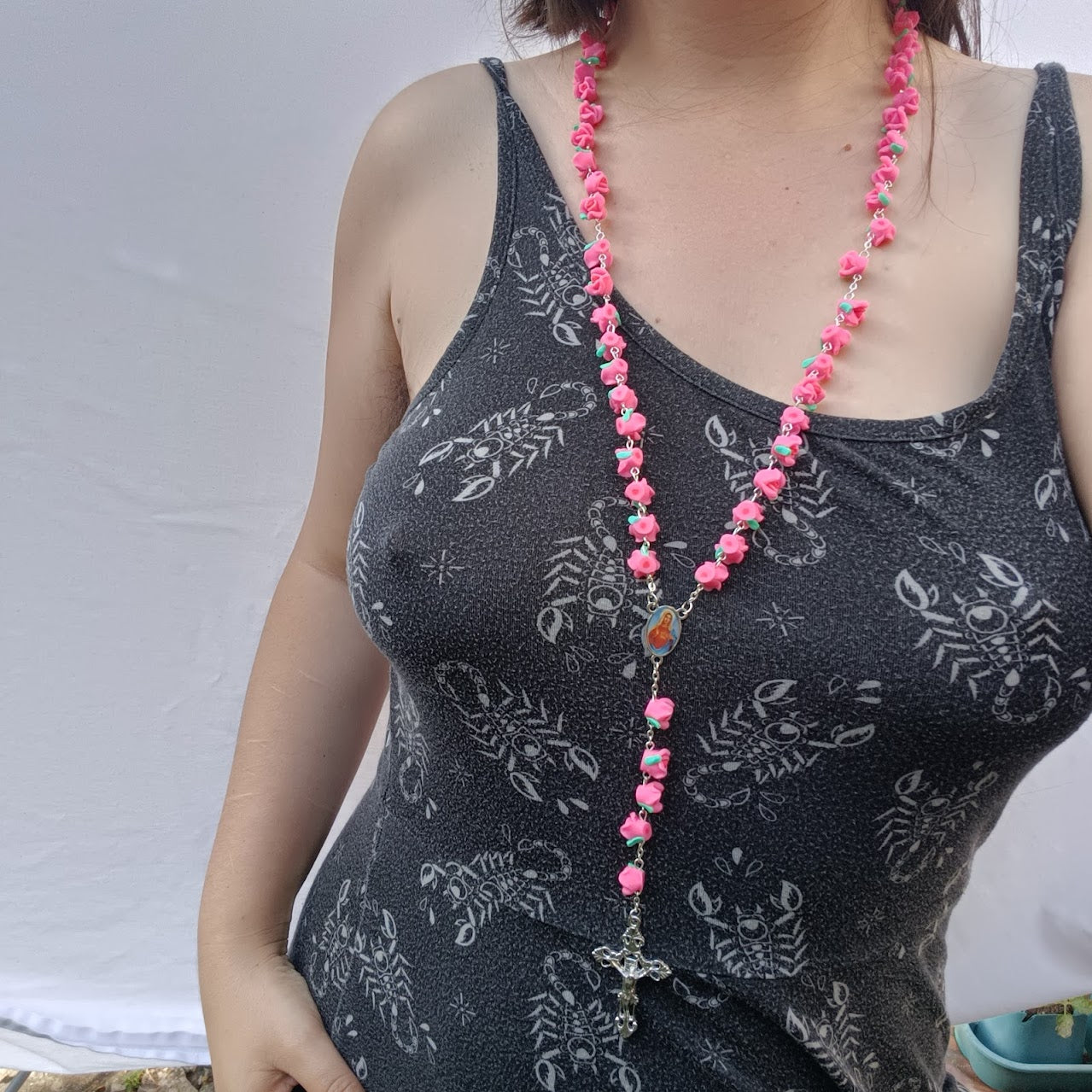 Pink Roses Rosary- Virgin Mary