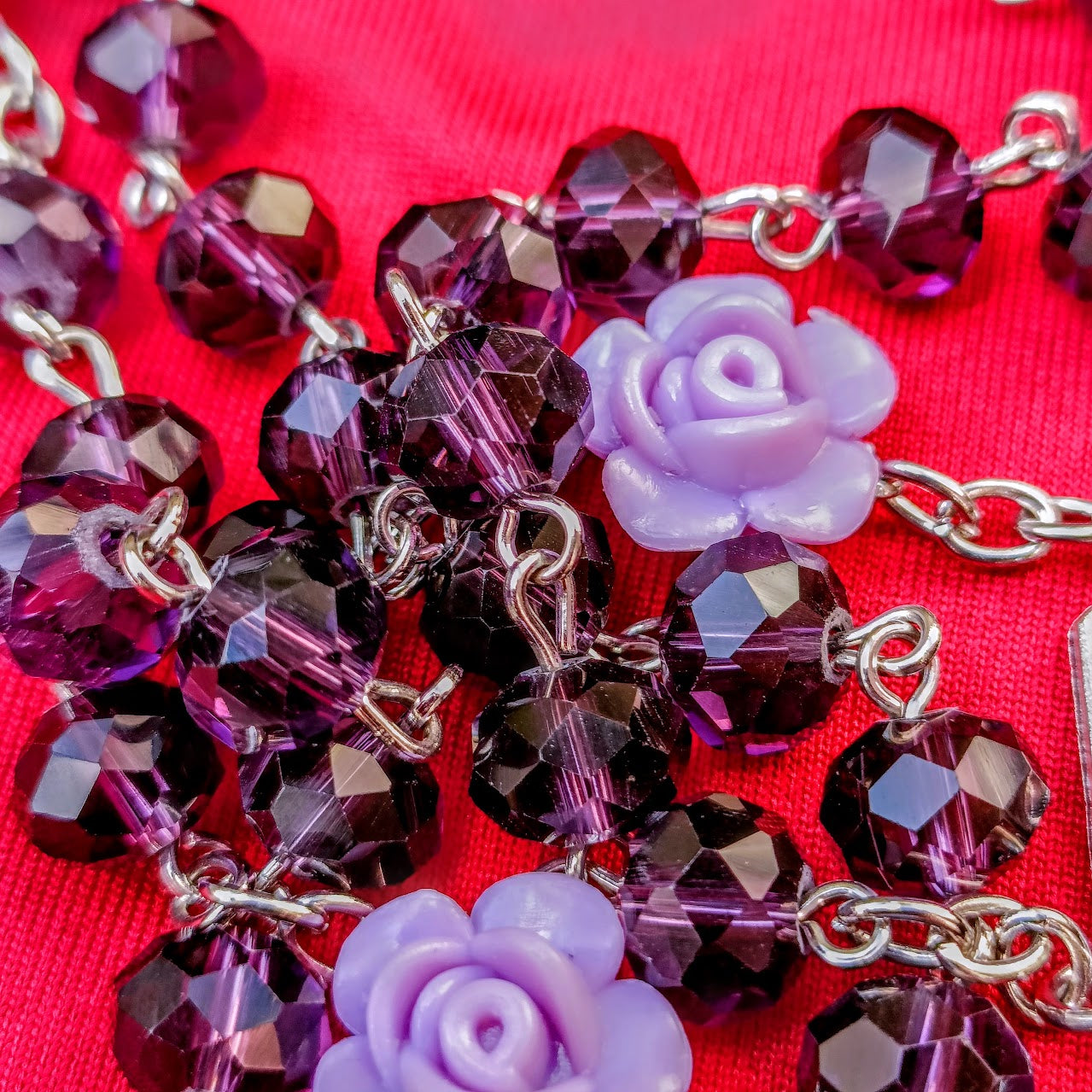 Purple Roses Rosary
