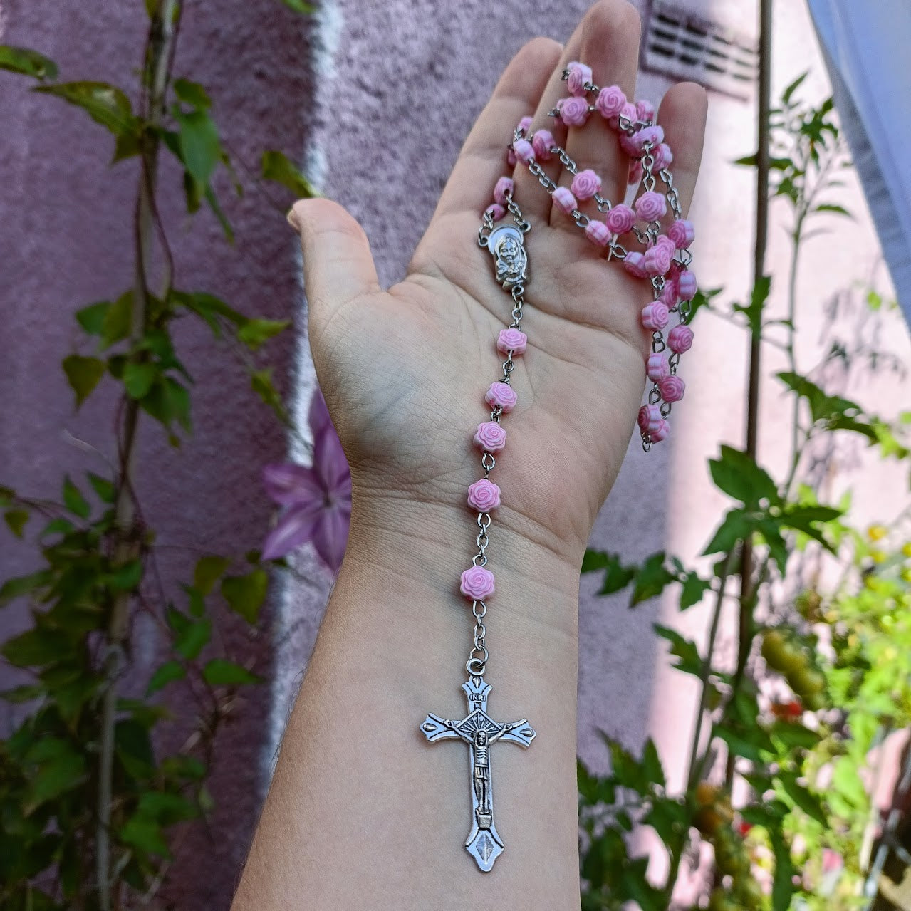 Pink Roses Ladies Rosary