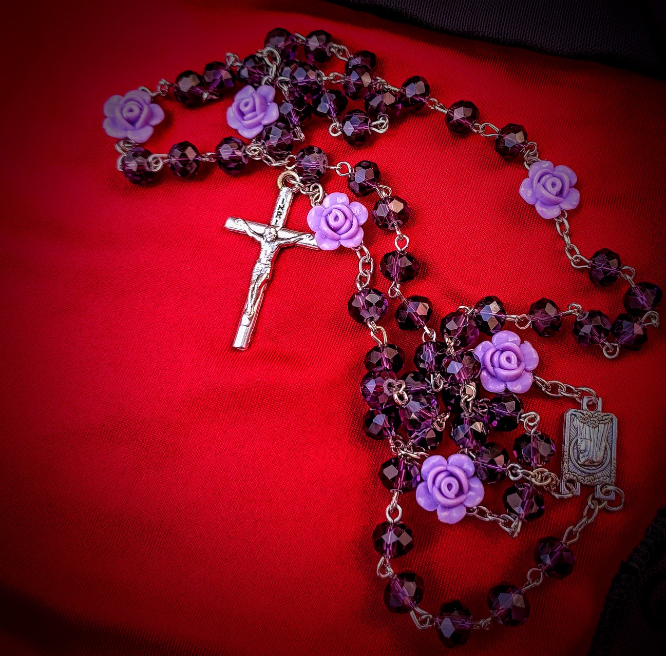 Purple Roses Rosary