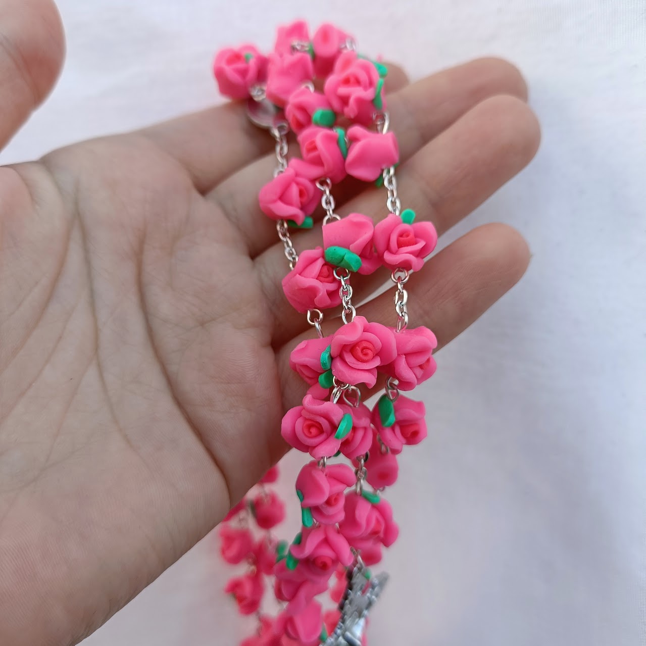 Pink Roses Rosary- Virgin Mary