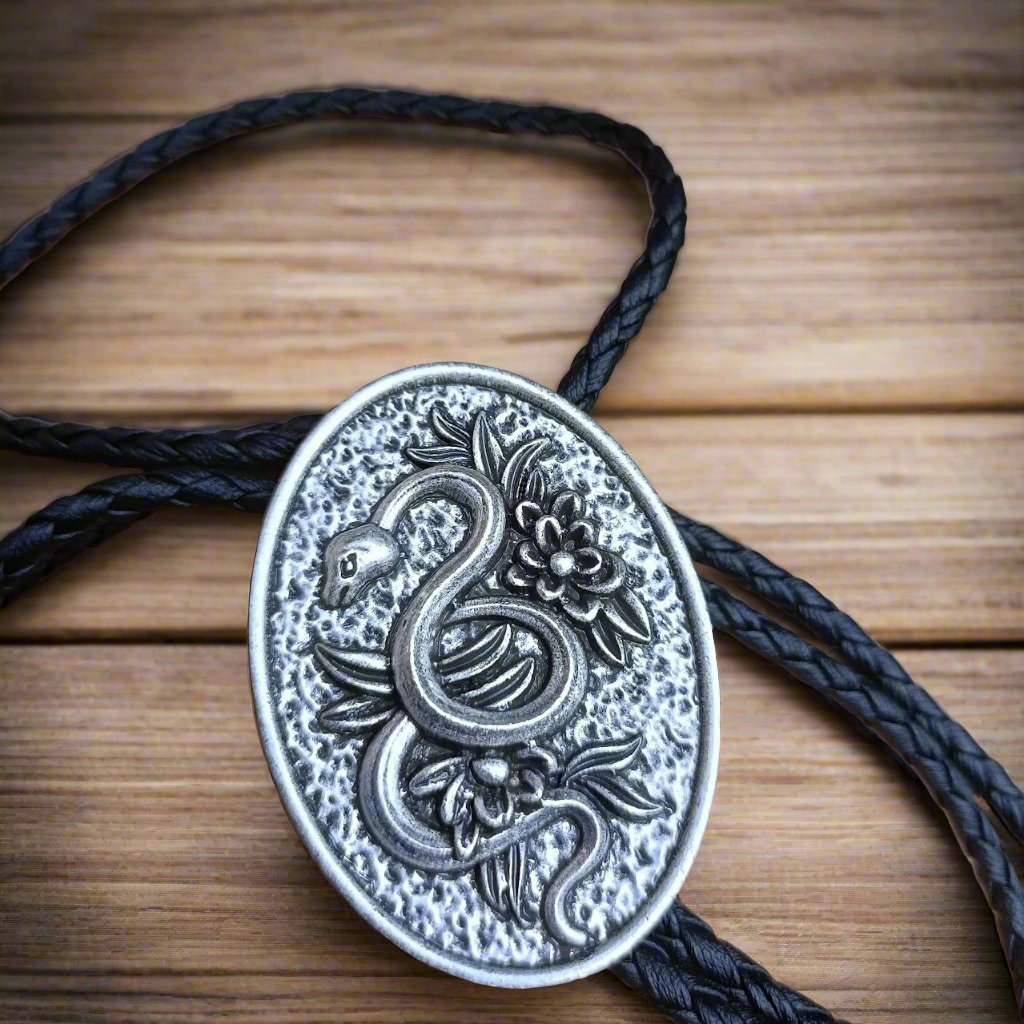 oval snake bolo tie