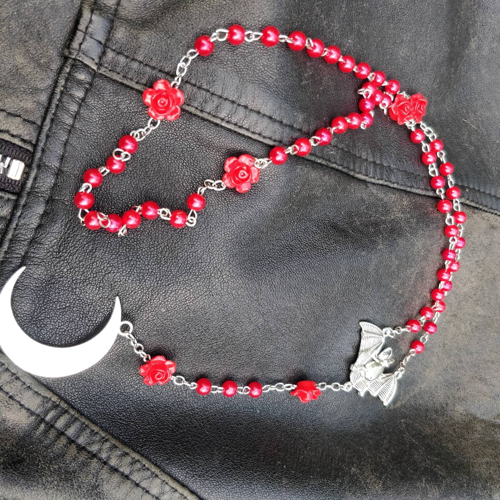 Goth Rosary - "Night Bloom"