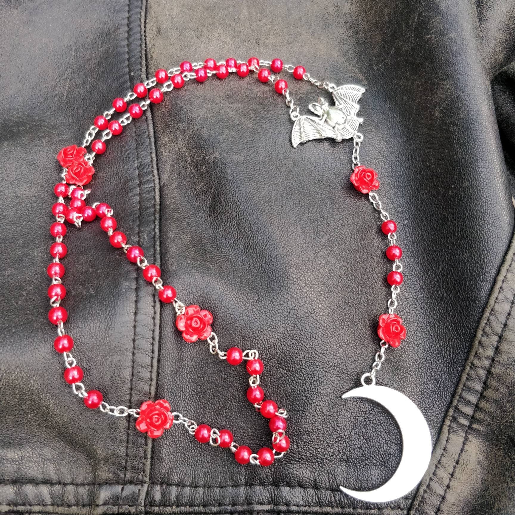 Goth Rosary - "Night Bloom"