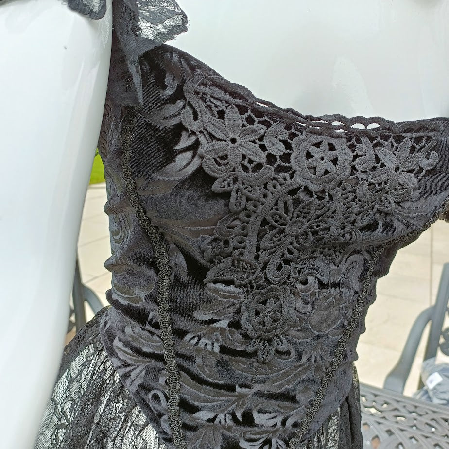 Vampire Renaissance Velvet Off Shoulder Top