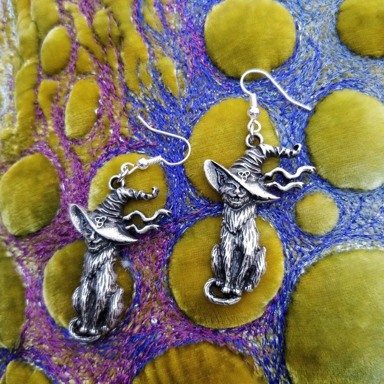 Witch Cat Earrings