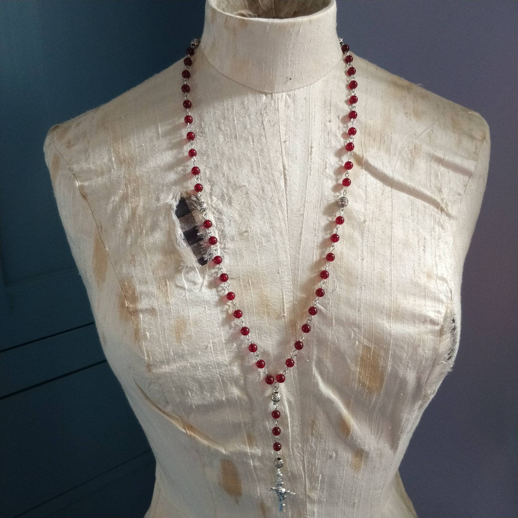witchy-rosary-beads-red-translucent-with-silver-charms-rose-cross