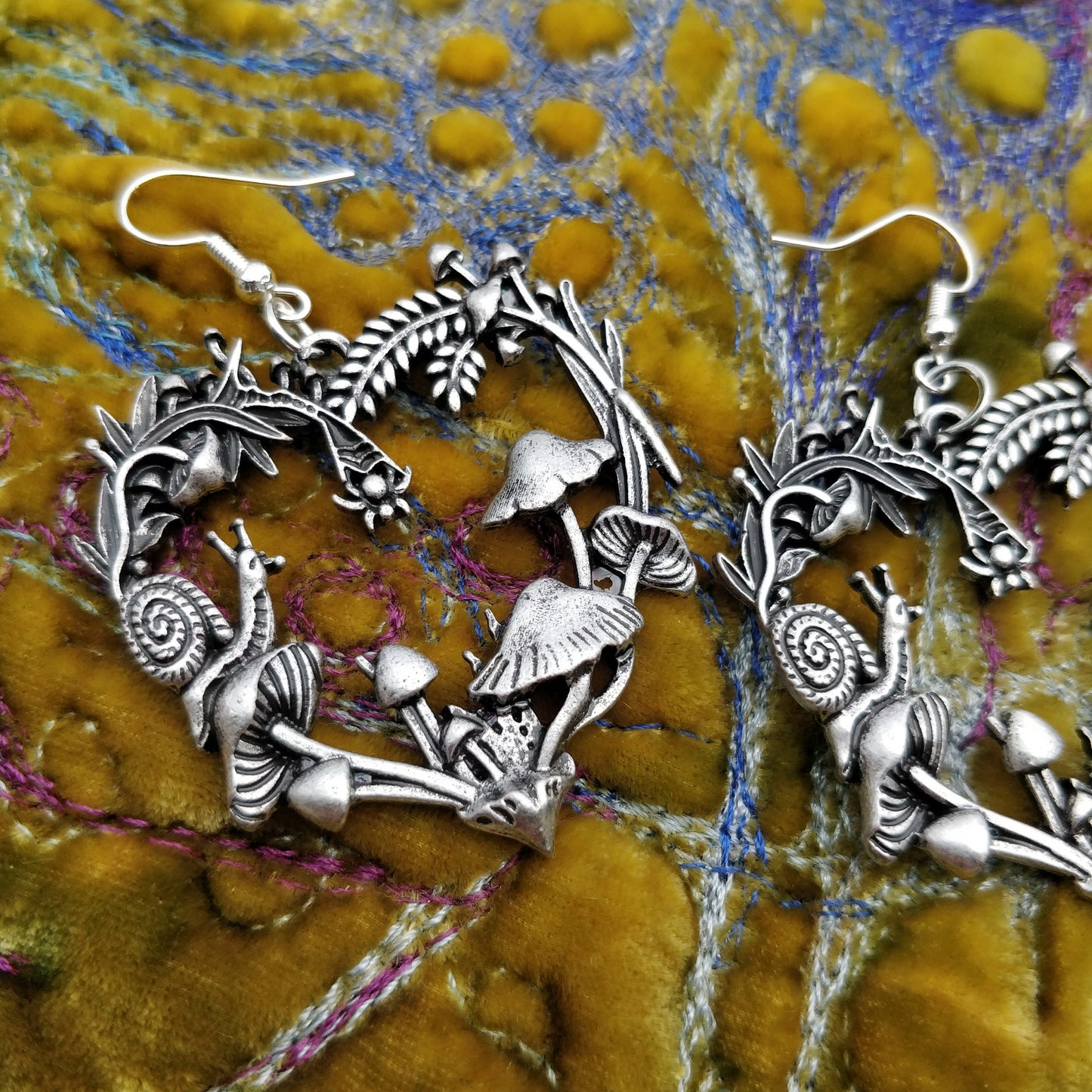 Autumnal Heart Earrings- Cottagecore Fairycore