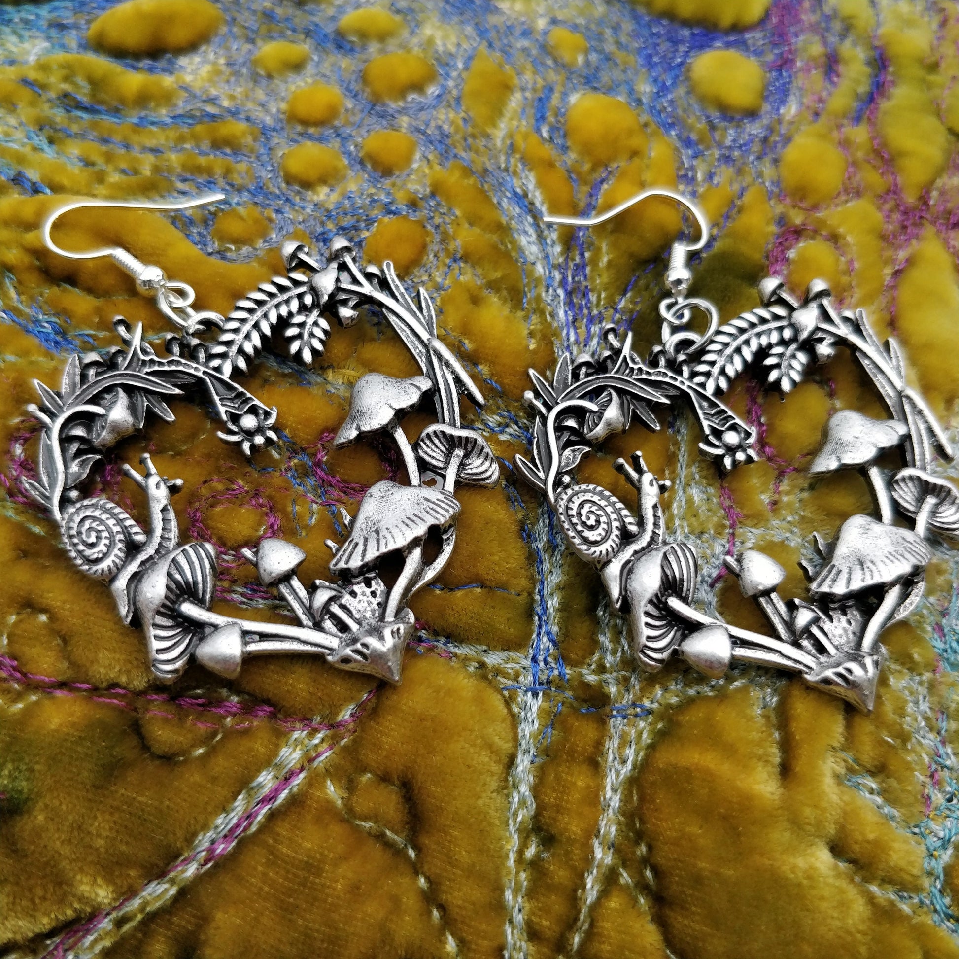 Autumnal Heart Earrings- Cottagecore Fairycore