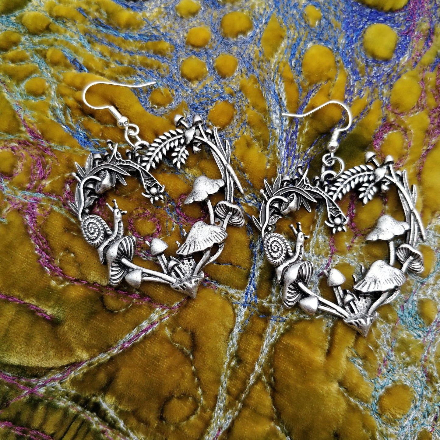 Autumnal Heart Earrings- Cottagecore Fairycore