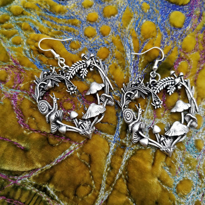 Autumnal Heart Earrings- Cottagecore Fairycore