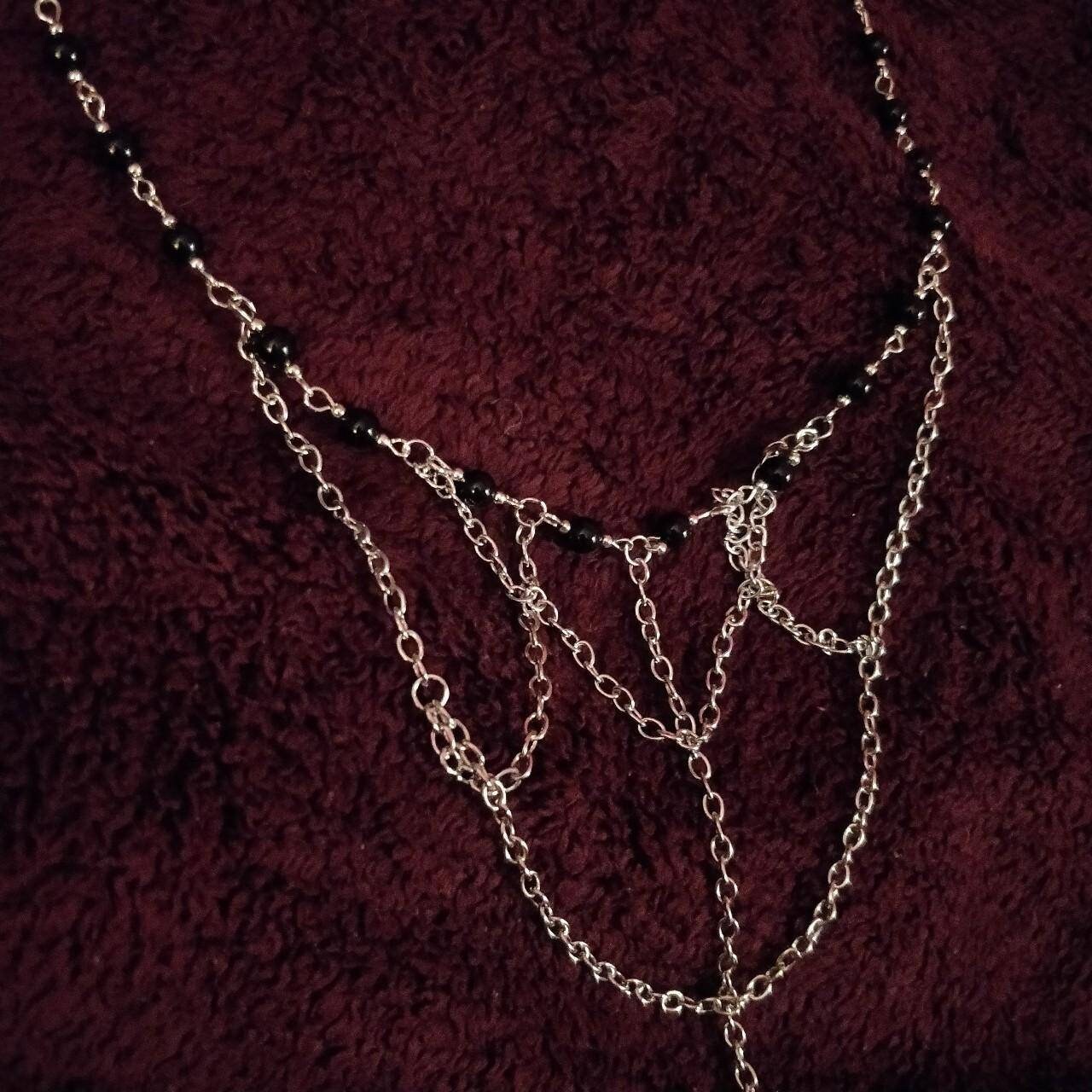 Dainty Spider Beaded Retro Chain Necklace