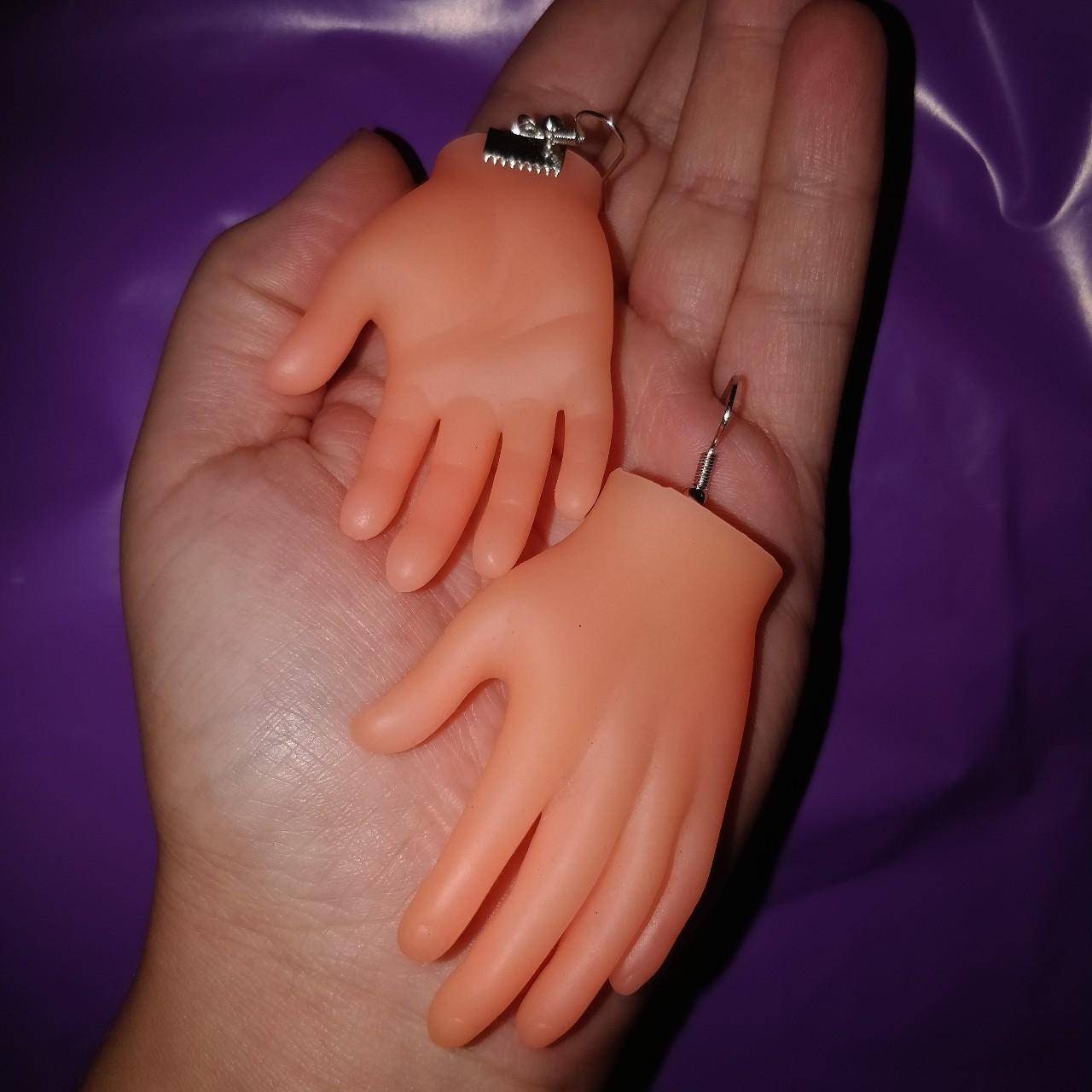 Doll Hand Earrings spooky