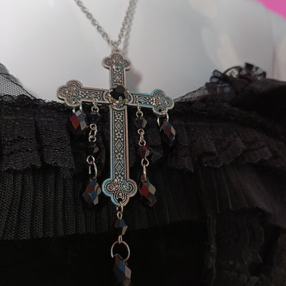 Dripping Crucifix Necklace