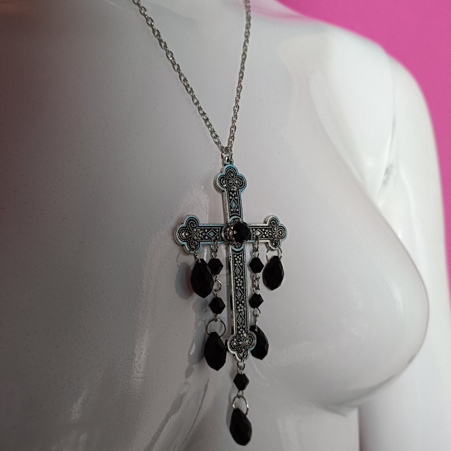 Dripping Crucifix Necklace