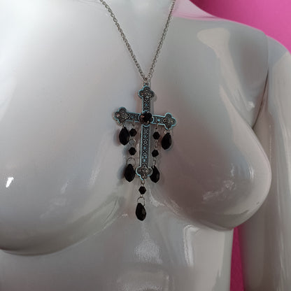 Dripping Crucifix Necklace