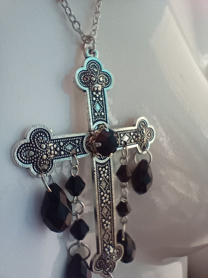Dripping Crucifix Necklace