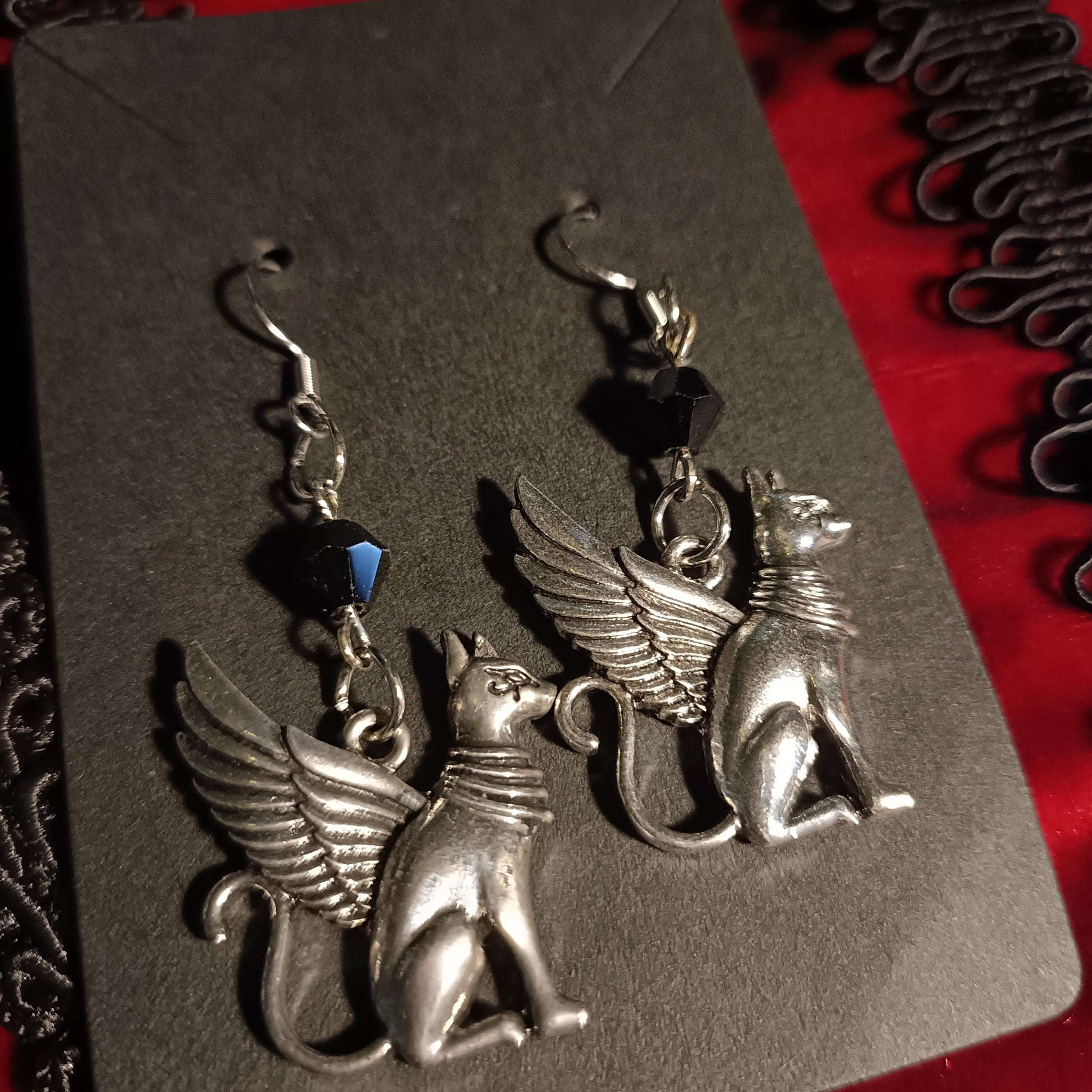 Egyptian Cat Goddess Earrings Bastet