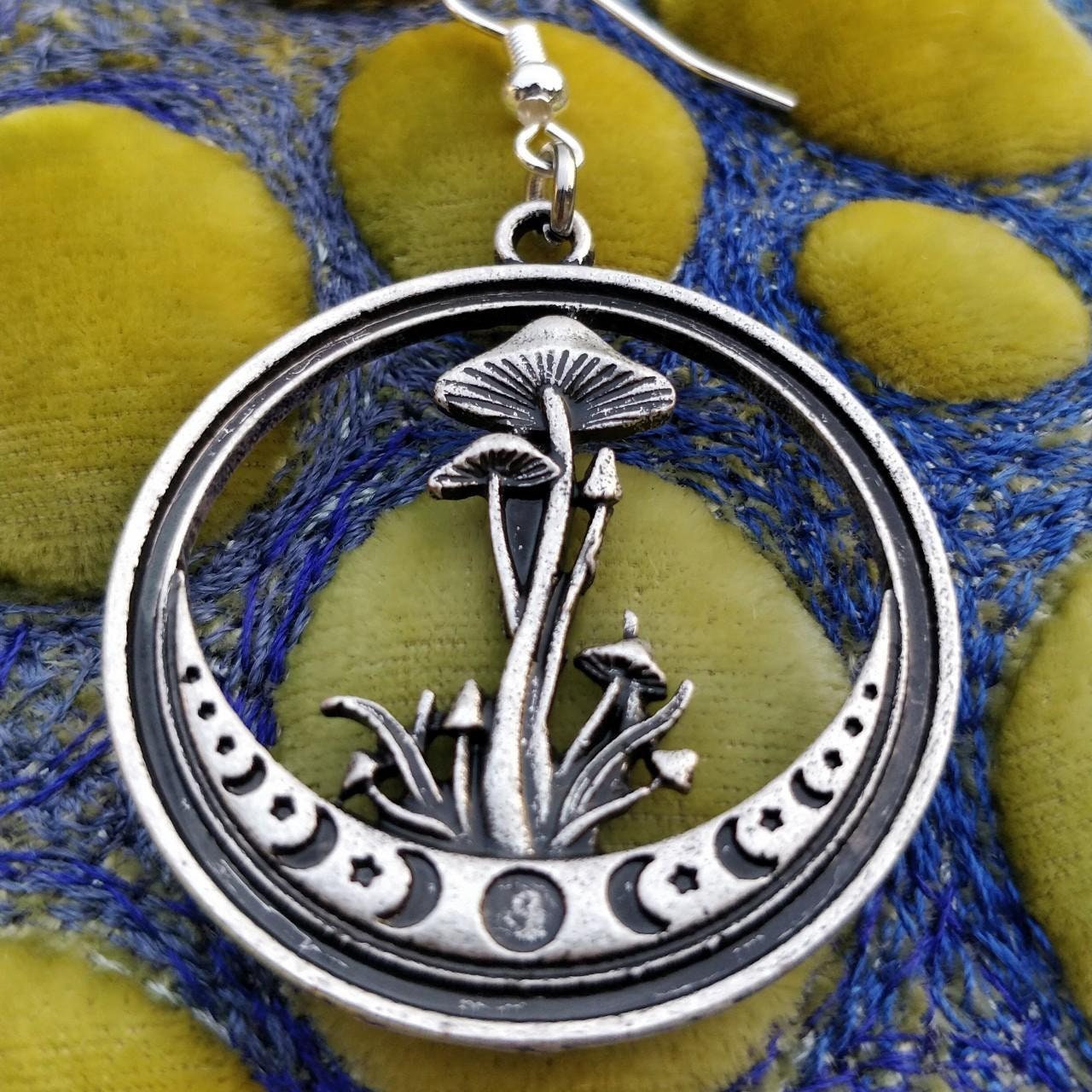 Mushroom Moon Earrings