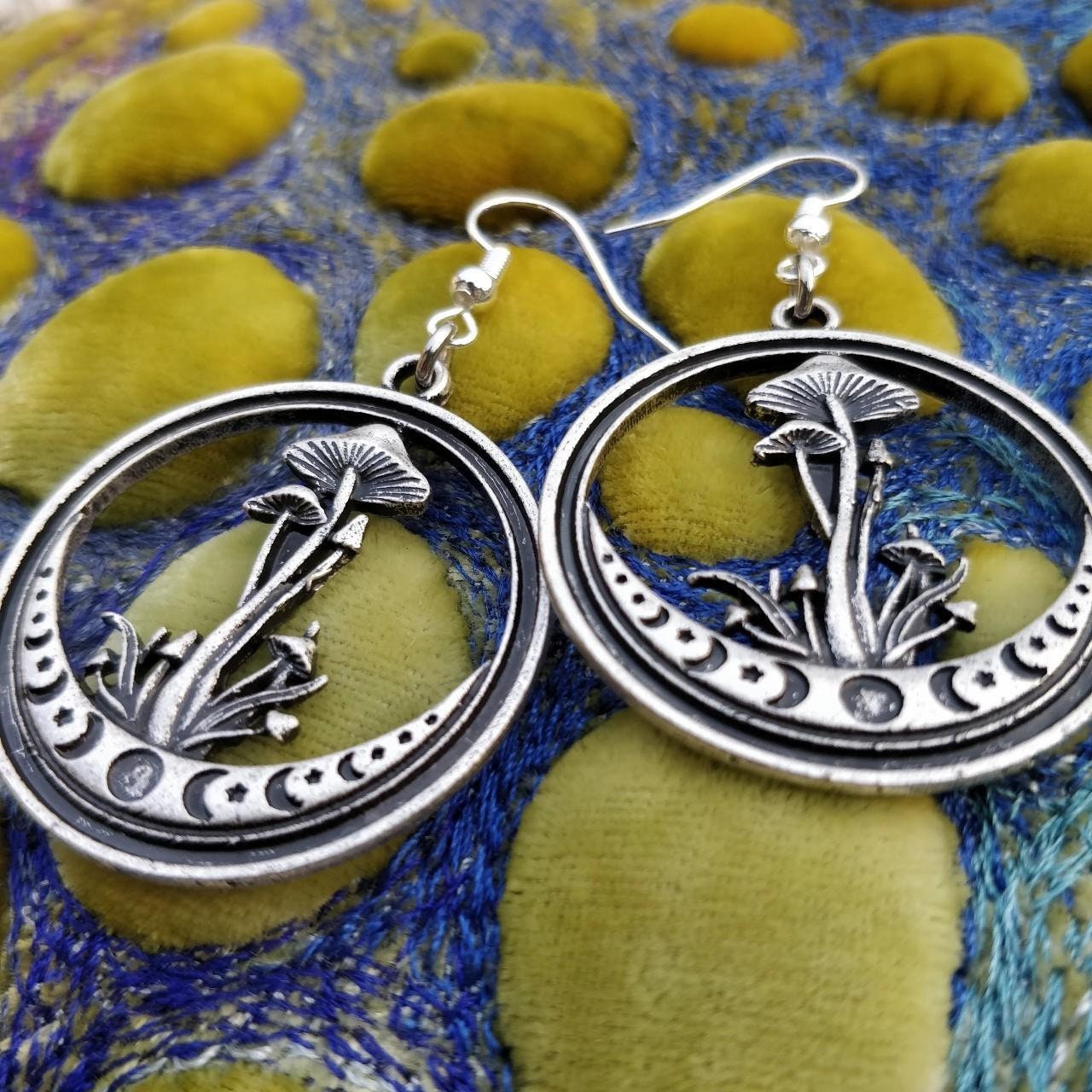 Mushroom Moon Earrings