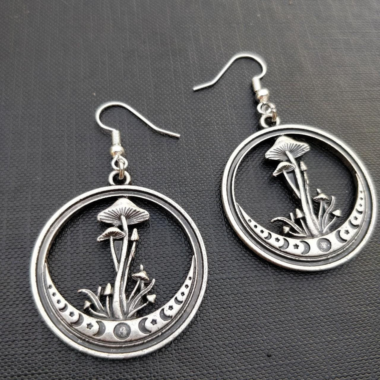Mushroom Moon Earrings