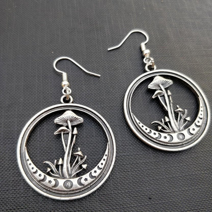 Mushroom Moon Earrings