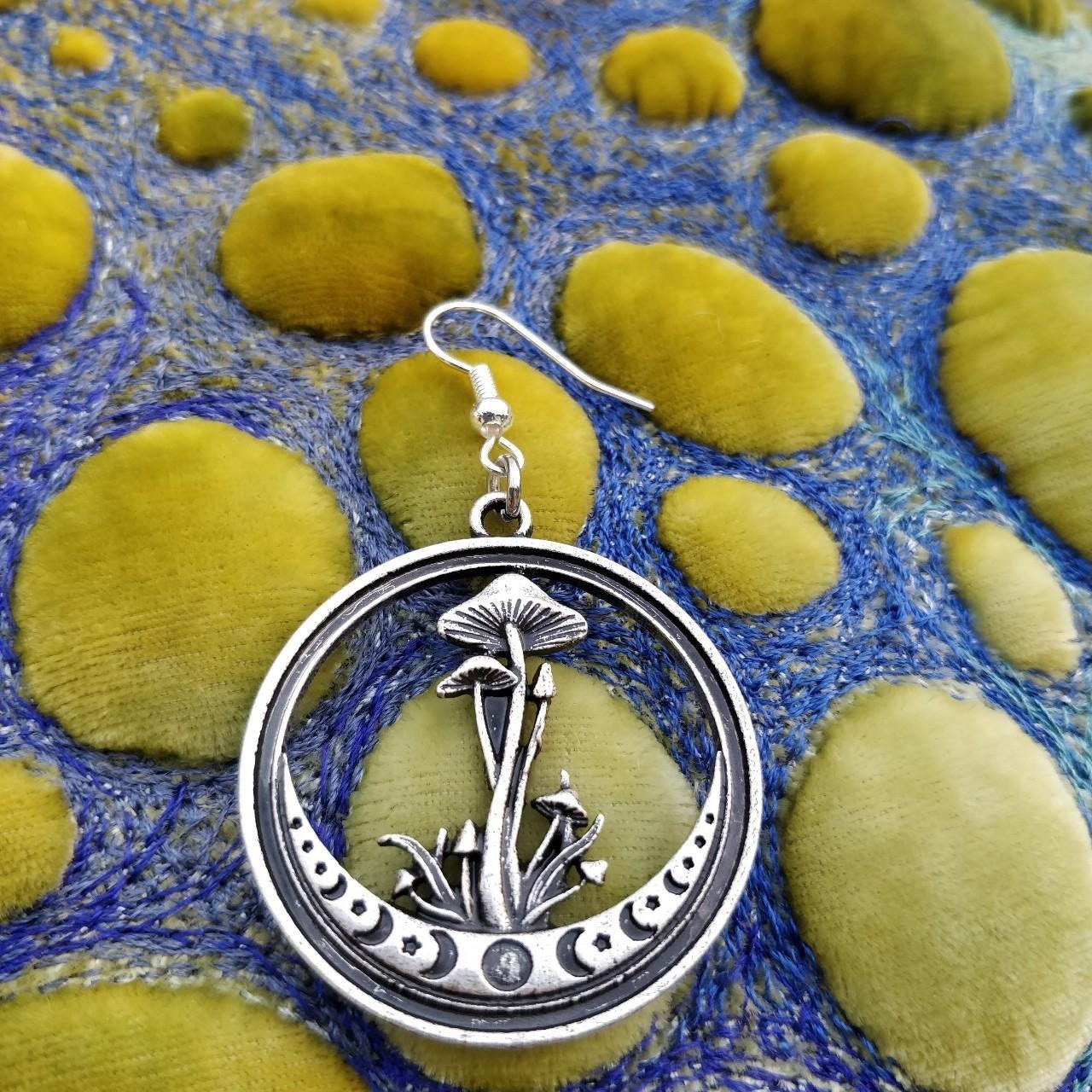 Mushroom Moon Earrings