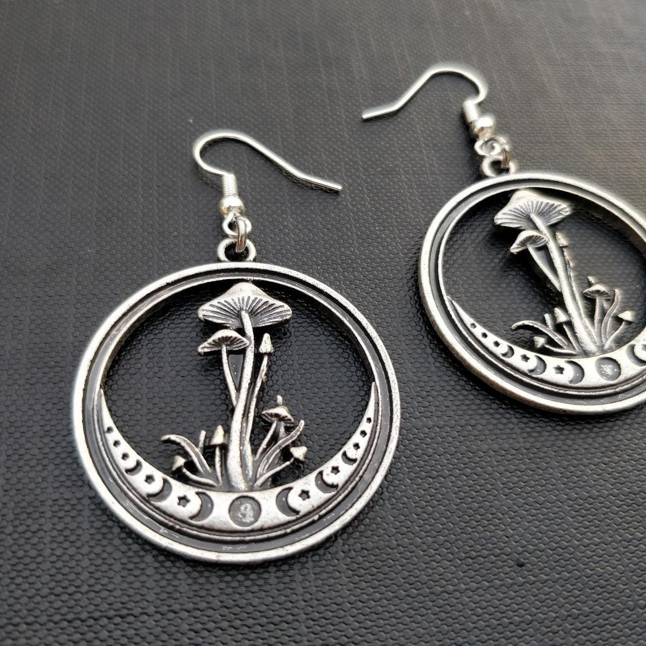 Mushroom Moon Earrings