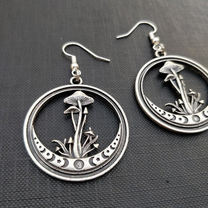 Mushroom Moon Earrings