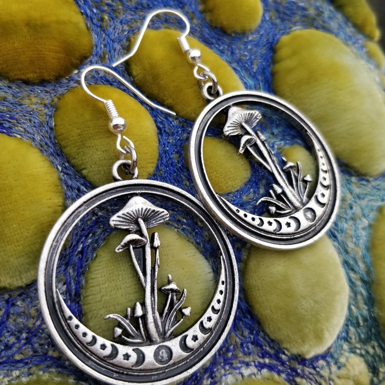 Mushroom Moon Earrings