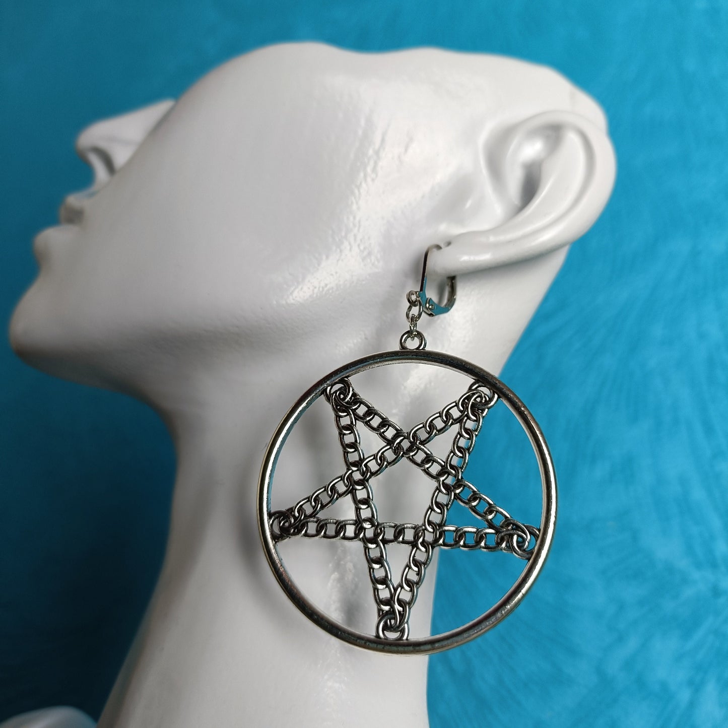 Pentagram Chain Earrings