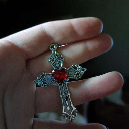 Sacred Heart crucifix Earrings
