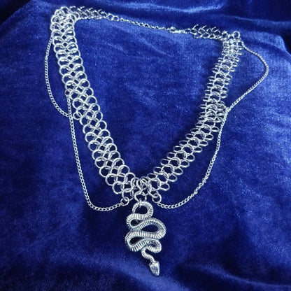 The Snake Charmer Chainmail Necklace