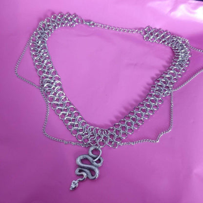 The Snake Charmer Chainmail Necklace