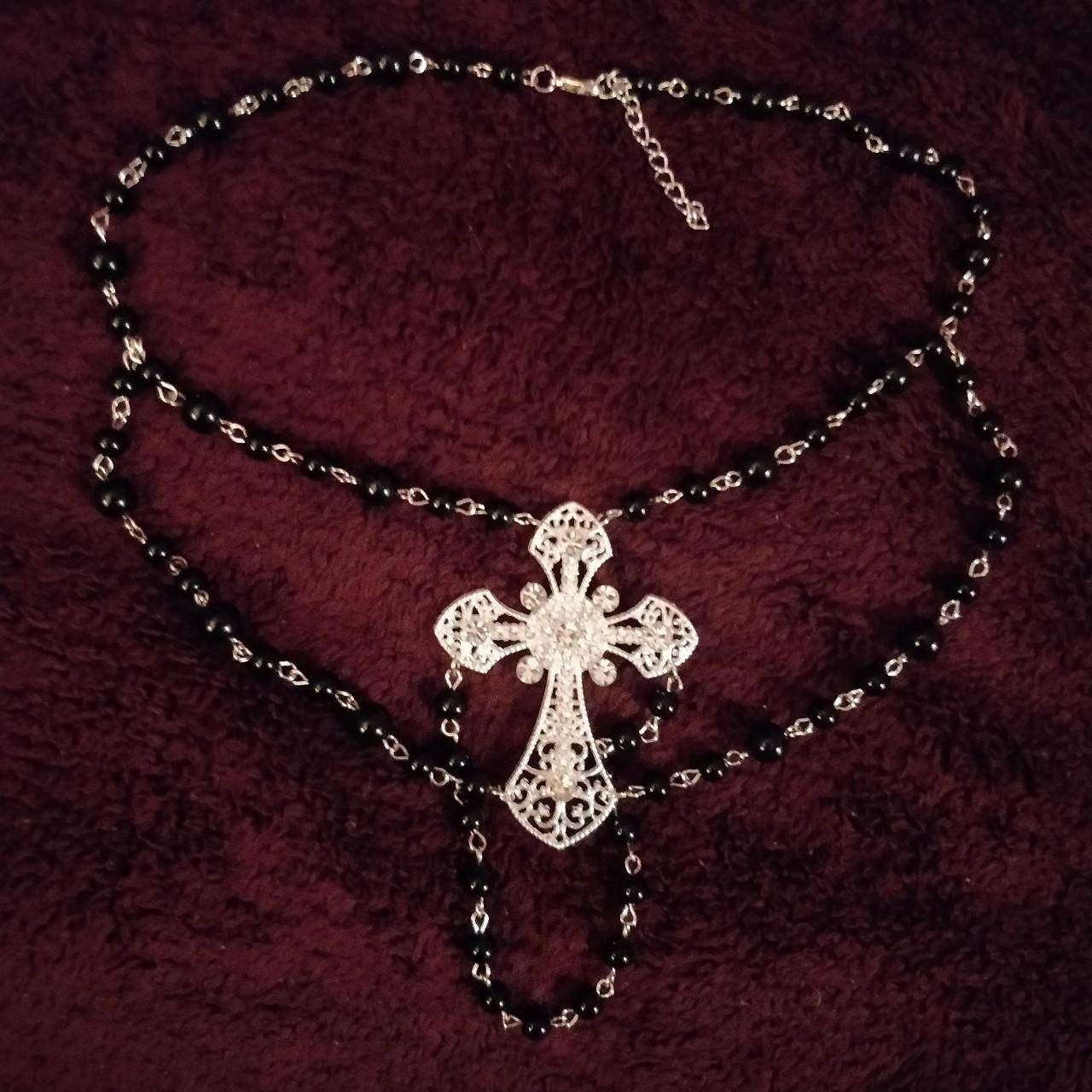 Vampire Ball Beaded Necklace- Catholic Iconography