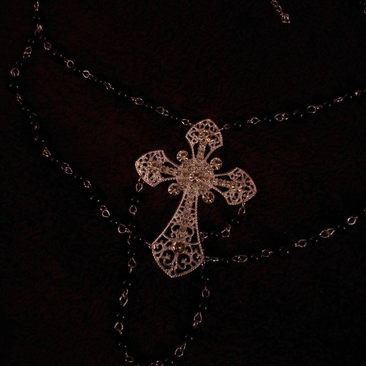 Vampire Ball Beaded Necklace- Catholic Iconography