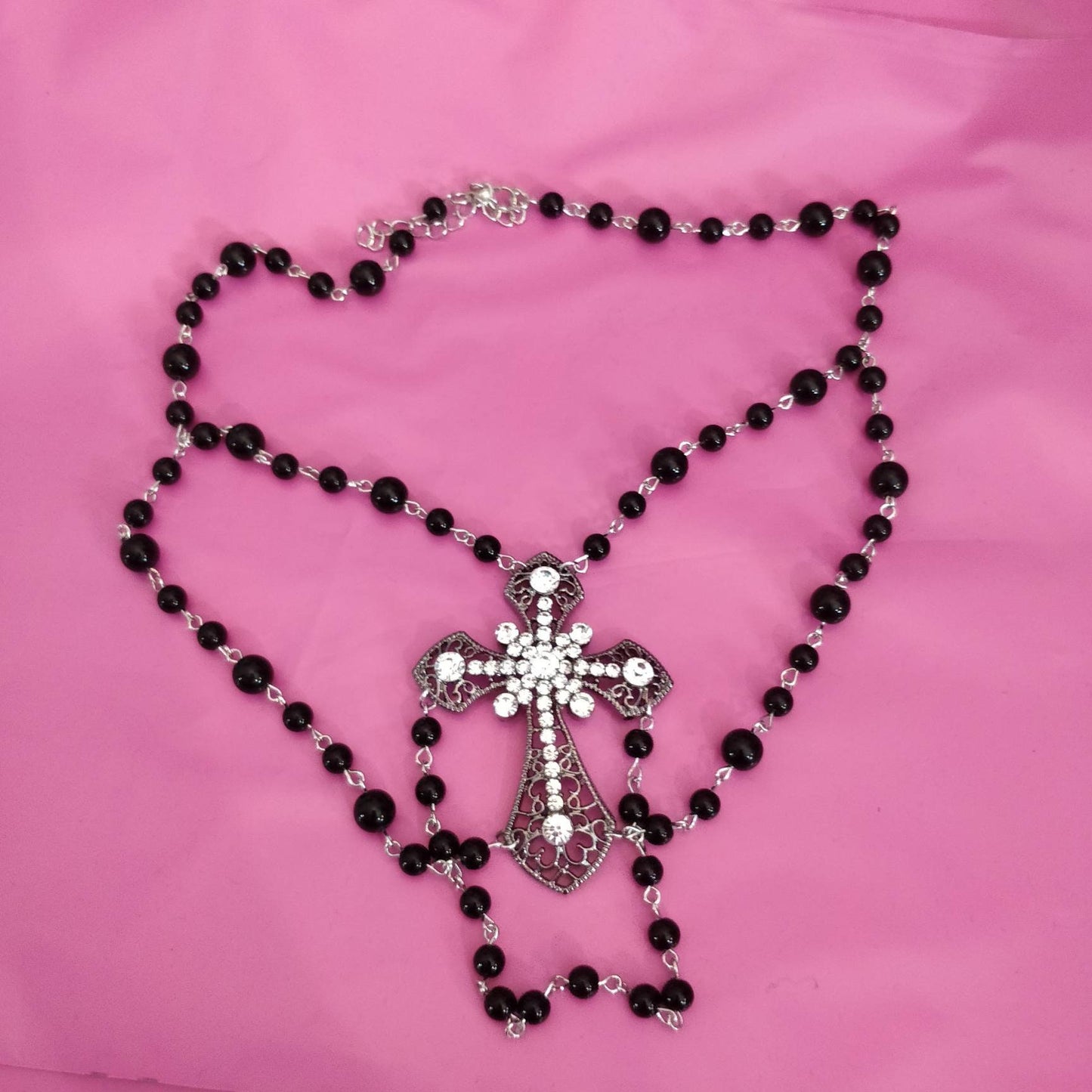 Vampire Ball Beaded Necklace- Catholic Iconography