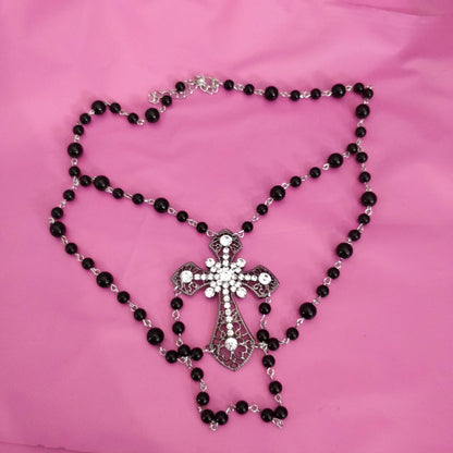 Vampire Ball Beaded Necklace- Catholic Iconography