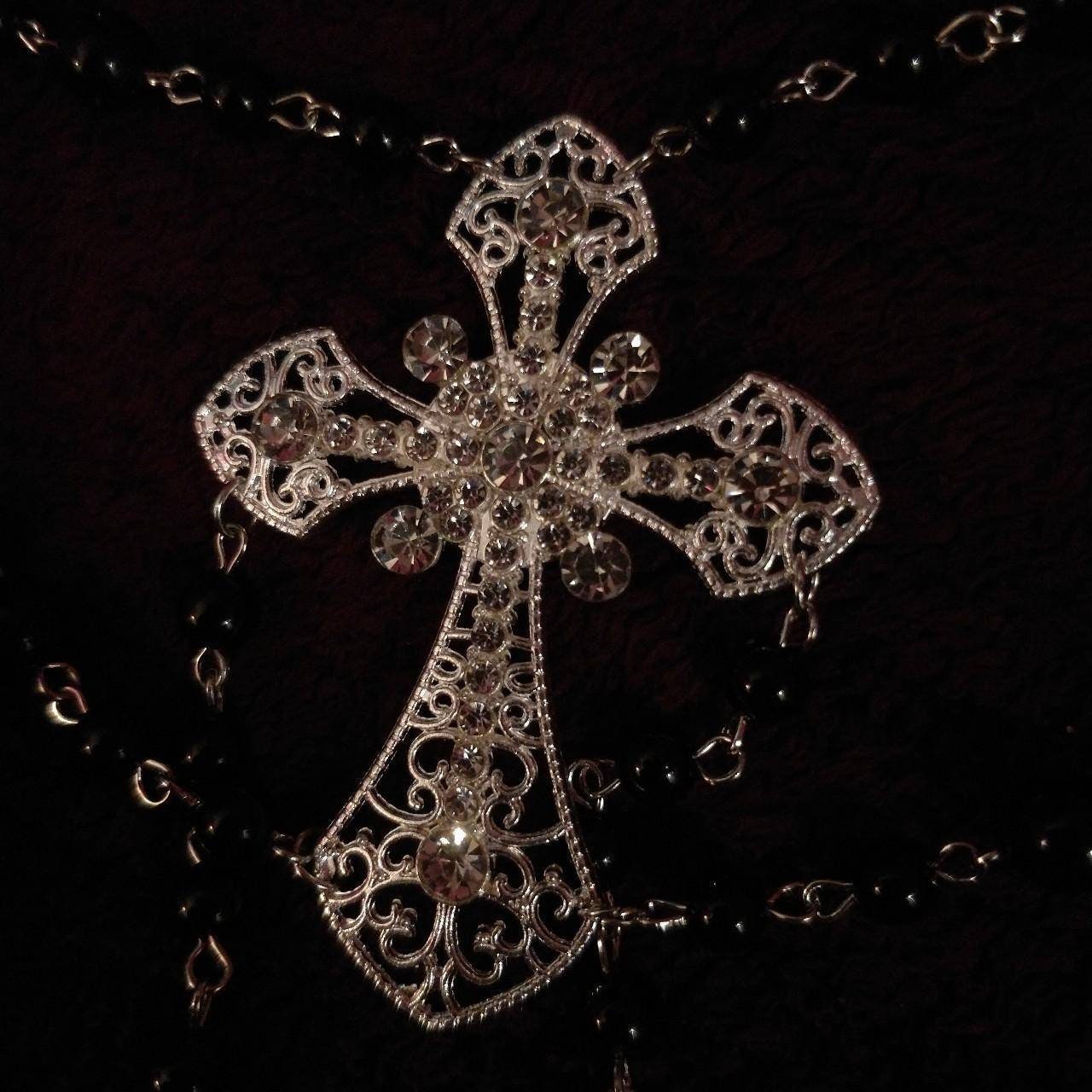 Vampire Ball Beaded Necklace- Catholic Iconography
