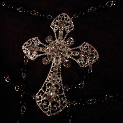 Vampire Ball Beaded Necklace- Catholic Iconography